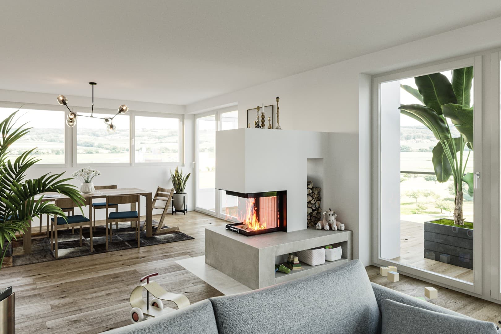 Stilvoller Kachelofen für moderne Wohnräume
