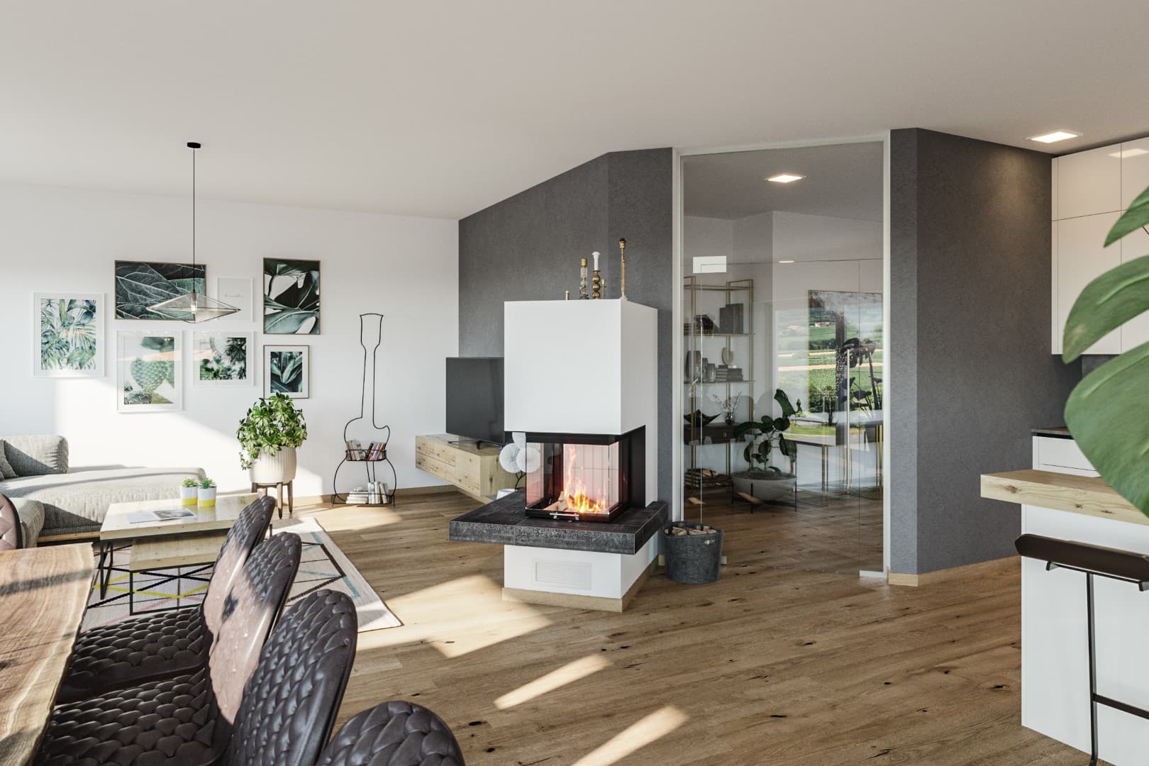 Moderner Kachelofen für Ihr Zuhause