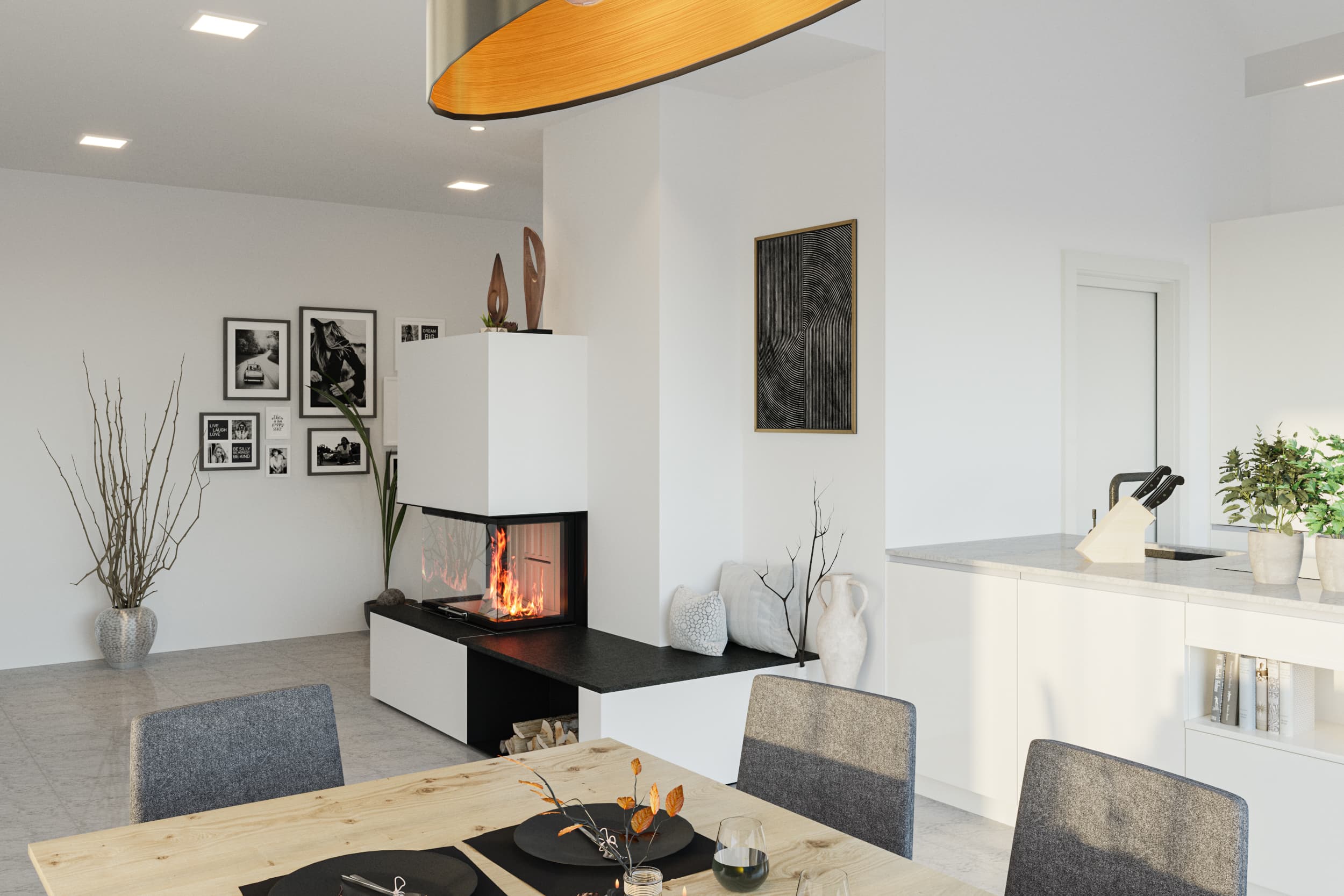 Modernes Kamin-Design: Eleganter Wohnraum mit innovativem Heizkonzept