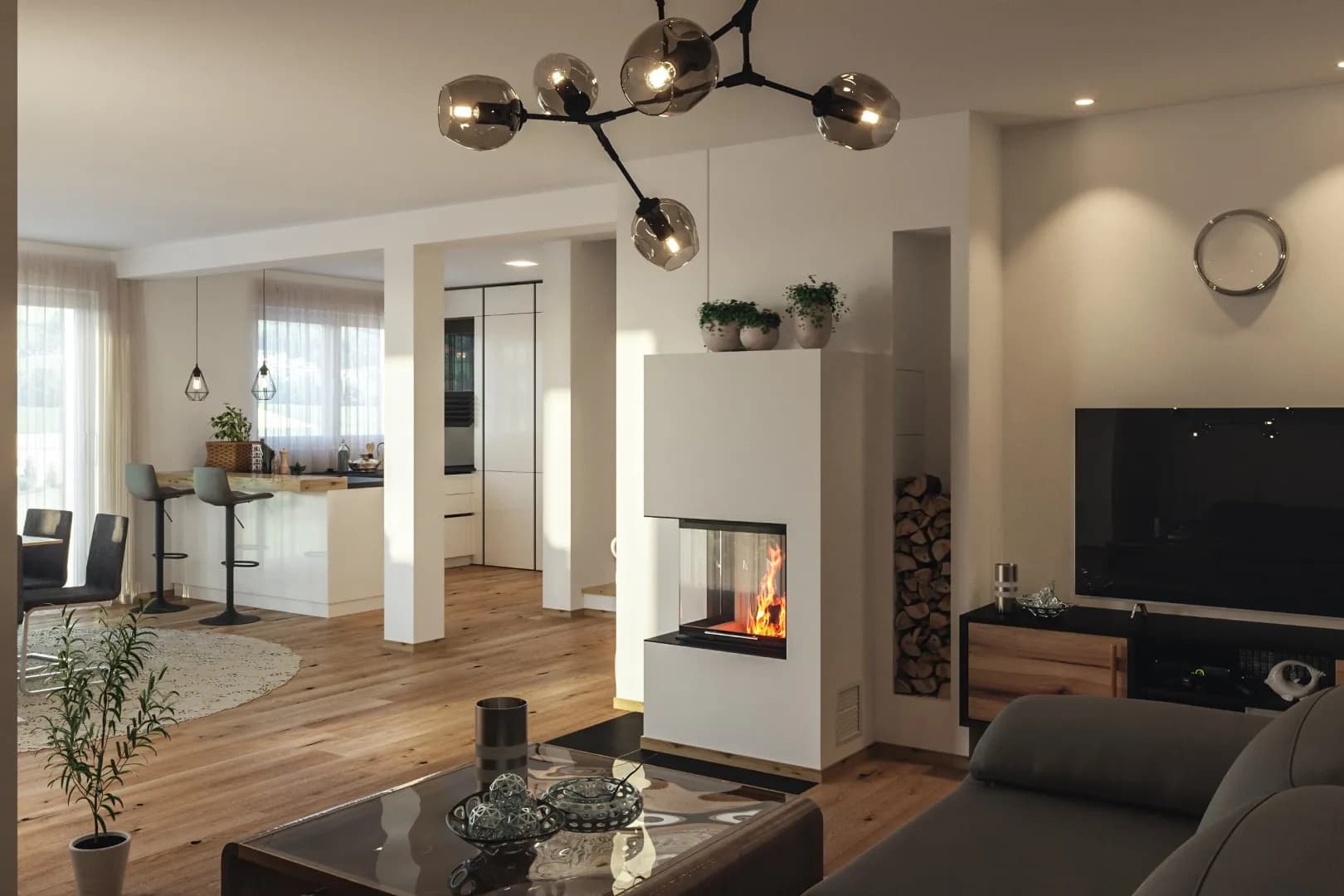 Stilvoller Kachelofen für moderne Räume